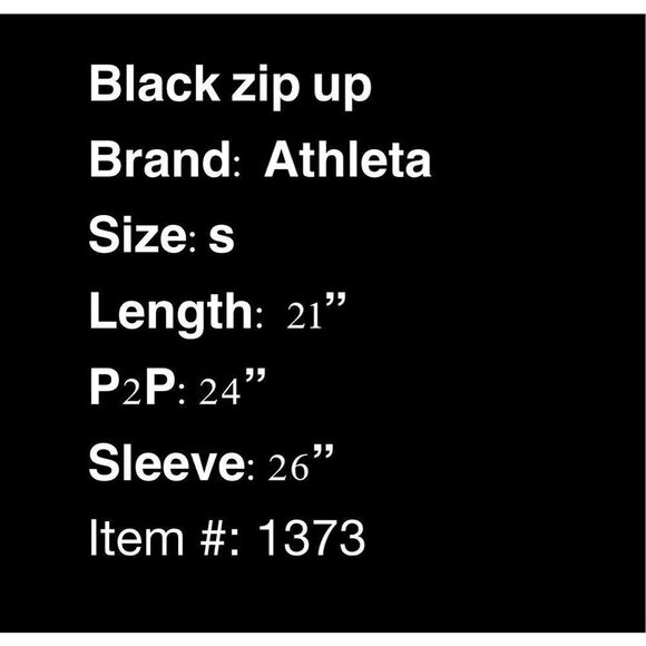 Athleta Black zip sweatshirt- size s - Picture 8 of 12